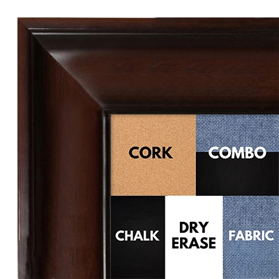 BB1864-1 Walnut 2 7/8" Wide Value Priced Medium To Extra Large Custom Cork Chalk Or Dry Erase Board