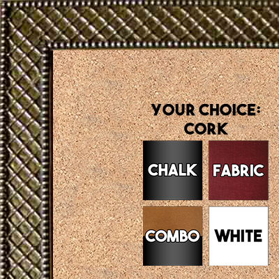 AUG BB86-1 Antique Gold Thatched Design Small To Medium Custom Cork Chalk or Dry Erase Board