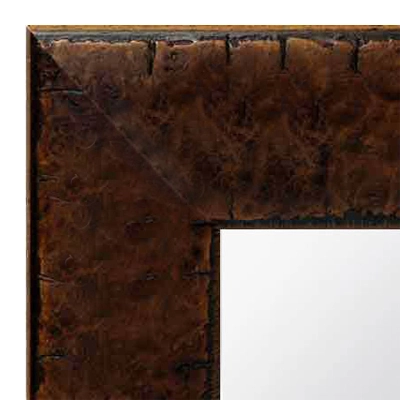 MR172-3 Aged Chestnut Burl Wood - Extra Large Custom Wall Mirror Custom Floor Mirror