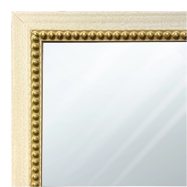 MR1206-2 Cream Square W/Gold Bead - 0.75 Inch Wide