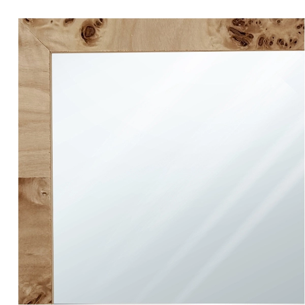MR1215-1 BLONDE BURL - Custom Small Mirror - 0.75 Inch Wide