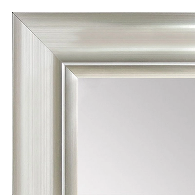 MR1521-10 Silver Satin Brushed Nickel Large Custom Wall Mirror Custom Floor Mirror