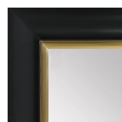 MR1521-4 Black With Gold Trim Large Custom Wall Mirror Custom Floor Mirror
