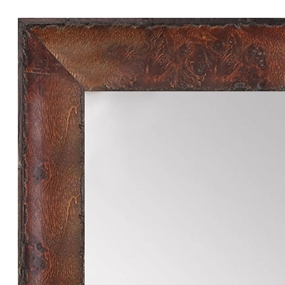 MR1530-4 Distressed Burlwood Cherry Medium Custom Wall Mirror Custom Floor Mirror