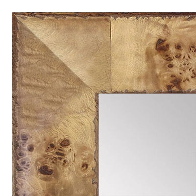 MR1531-3 Distressed Burlwood Light Pecan Large Custom Wall Mirror Custom Floor Mirror