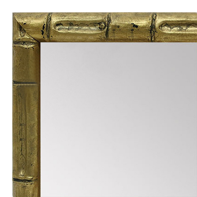 DISC-MR1549-2 Soft Gold - Tropical Bamboo  - Small Custom Wall Mirror Custom Floor Mirror