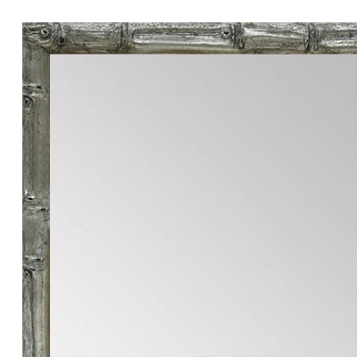 MR1550-1 Soft Silver - Tropical Bamboo - Very Small Custom Wall Mirror