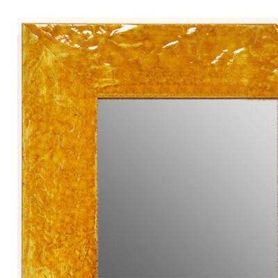 MR1692-6 | Glossy Mustard / Design | Custom Wall Mirror | Decorative Framed Mirrors | Wall D�cor