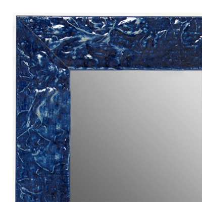 MR1692-8 | Glossy Blue / Design | Custom Wall Mirror | Decorative Framed Mirrors | Wall D�cor