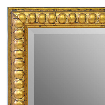 MR1747-3 | Distressed Gold Leaf Beads | Custom Wall Mirror | Decorative Framed Mirrors | Wall D�cor