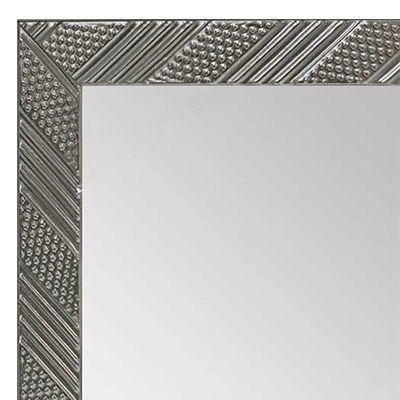 MR1975- 5 Small Glossy Silver 1" Wide Custom Framed Mirror