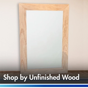 Custom Framed Mirrors - Unfinished Wood