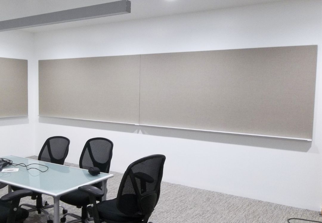 Large Meeting Room Upholstered Fabric Covered Cork Boards Can Use Push Pins, Thumb Tacks, Long 