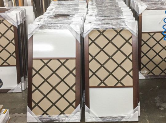 custom fabric wrapped cork board