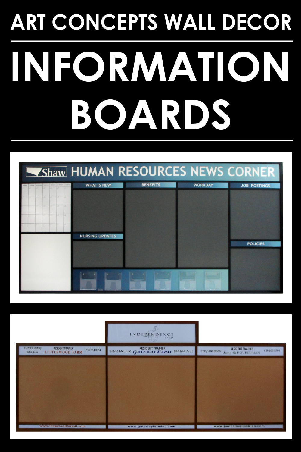 G3576 Custom Information Boards