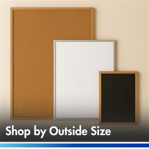 OUTSIDE SIZE: Cork - Chalk - Dry Erase