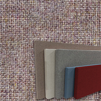 FW800-46 Soft Lavender Mix Frameless Fabric Wrap Cork Bulletin Board - Classic Hook And Loop Velcro