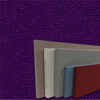 FW800-51 Iris Frameless Fabric Wrap Cork Bulletin Board - Classic Hook And Loop Velcro