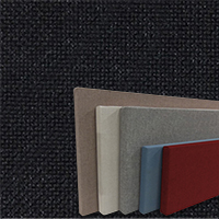 FW800-52 Black Frameless Fabric Wrap Cork Bulletin Board - Classic Hook And Loop Velcro