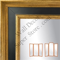 WM1592 - Classic Gold & Silver Frame - Custom 3 Panel Mirror