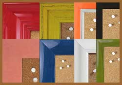Shop colorful natural self-healing cork pinboard frames by the color of the frame