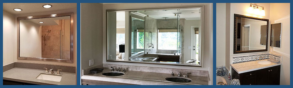 Custom Bathroom Vanity Mirrors - Choose Style, Color and Size