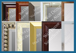 We make hard to find small bathroom mirrors - choose style, size and color.