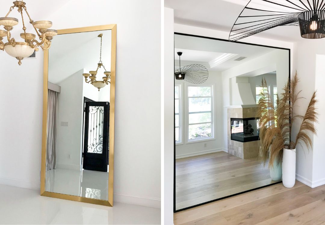 Custom framed mirrors. hundreds of frame options, wood frame mirrors, gold frame mirrors