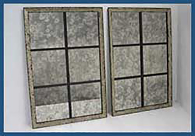 Every mirror can be made with an antique mirror instead of our premium clear mirror