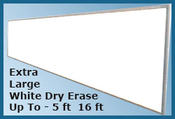 very large custom white dry erase marker boards - up to 5 feet x 16 feet