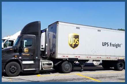 UPS freight is used to ship our vary large crates to customers around the country.