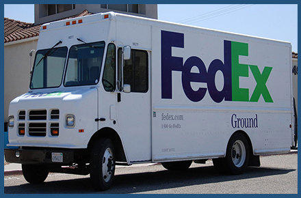 We use FedEx ground shipping. You may contact FedEx for tracking status.