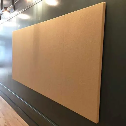 Large fabric wrapped wall panels - create one as large as 5 feet x 12 feet or several to cover a very large wall.  Make exactly to your size.
