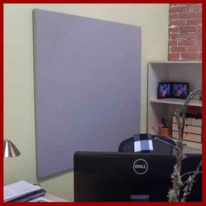 Small to medium size fabric wrapped cork board - great for a home office - or any room in your home.