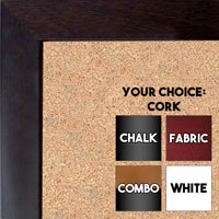BB131-1 Dark Walnut Small To Medium Small To Medium Custom Cork Chalk or Dry Erase Board