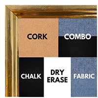 BB1209-1 Gold  - 0.75 Inch Wide - Custom Cork, Chalk, Dry Erase