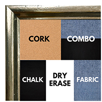 BB1209-3 Pewter  - 0.75 Inch Wide - Custom Cork, Chalk, Dry Erase