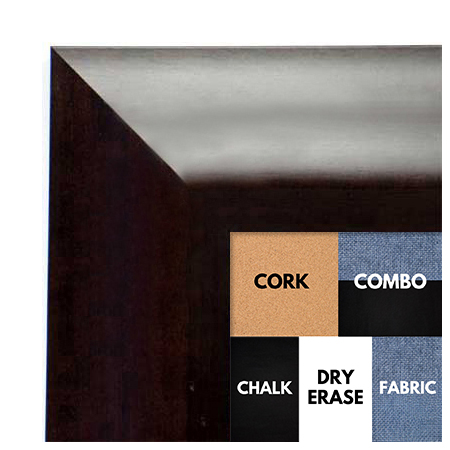 BB1420-2 Classic Expresso Coffee Brown Medium To Extra Large Custom Cork Chalk Or Dry Erase Board