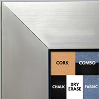BB1431-2 Brushed Silver With Black Medium To Extra Large Custom Cork Chalk Or Dry Erase Board