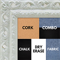 BB1505-1 Ornate White Medium Wall Board Cork Chalk Dry Erase