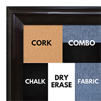 BB1507-1 Espresso Coffee Brown Medium Wall Board Cork Chalk Dry Erase