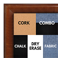 BB1507-2 Pecan Medium Wall Board Cork Chalk Dry Erase