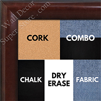 BB1507-3 Walnut Medium Wall Board Cork Chalk Dry Erase
