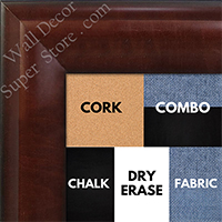 BB1508-3 Walnut Extra Large Wall Board Cork Chalk Dry Erase