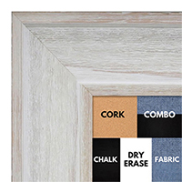 BB1514-1 White Distressed Barnwood - Extra Extra Large Wall Board Cork Chalk Dry Erase