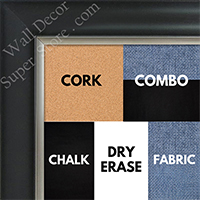 BB1520-2 Black With Silver Trim Large Wall Board Cork Chalk Dry Erase