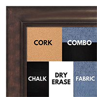 BB1520-5 Bronze Large Wall Board Cork Chalk Dry Erase