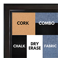 BB1523-1 Espresso Coffee Brown Custom Medium Wall Board Cork Chalk Dry Erase