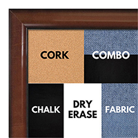 BB1523-2 Pecan Custom Medium Wall Board Cork Chalk Dry Erase