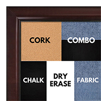 BB1523-3 Walnut Custom Medium Wall Board Cork Chalk Dry Erase